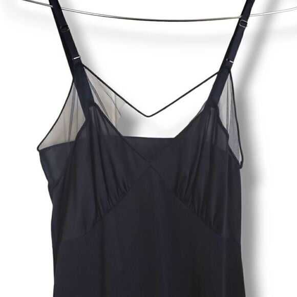 Vanity Fair Vtg Womens Navy Full Slip Nylon Sz Small 32 Below Knee 60s 70s - Picture 10 of 10